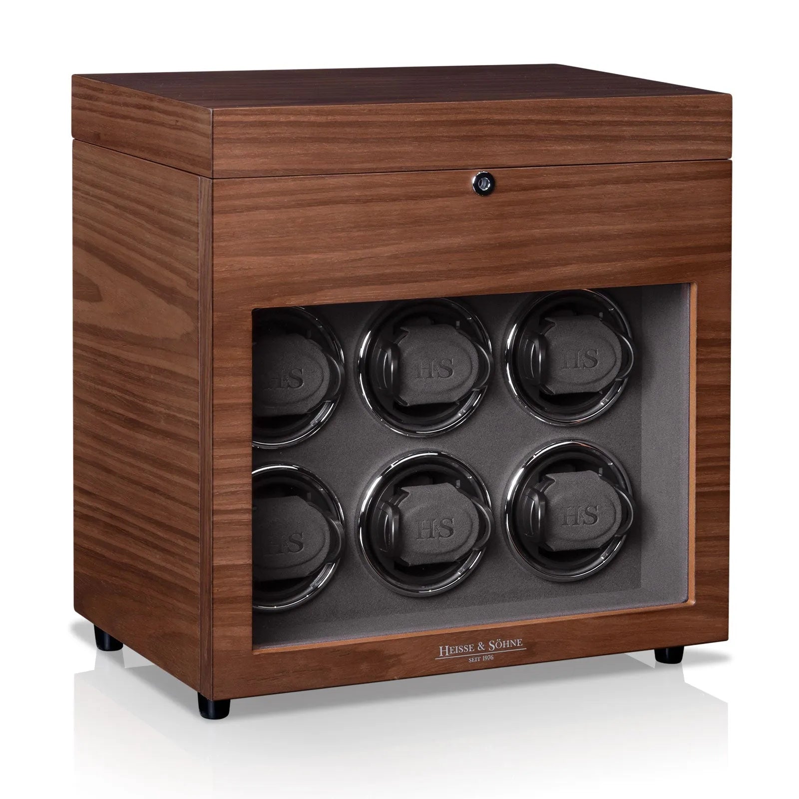 Denver 6 Watch Winder – Walnut-2-Le Remontoir