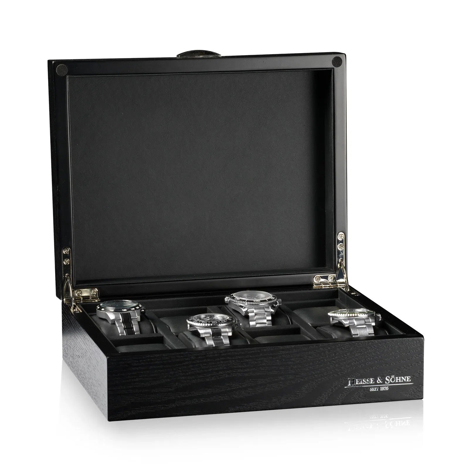 Bregano 8-Watch Black Watch Box-1-Le Remontoir