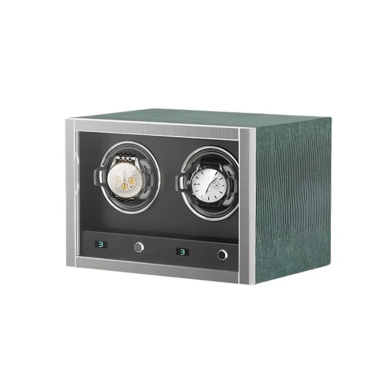 Emerald Silver Dual Watch Winder