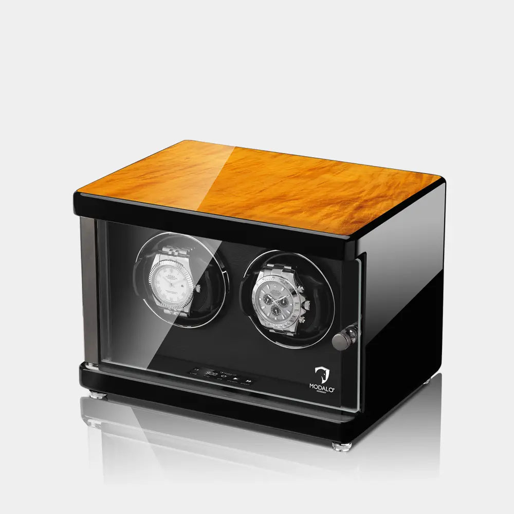AMBIENTE PREMIUM Duo Watch Winder – Golden Phoebe-1-Le Remontoir