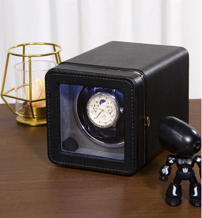 Watch Winder - Modern Black Cube-2-Le Remontoir