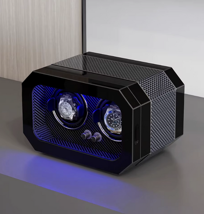 2-Slot Watch Winder - Scacci Carbone-2-Le Remontoir