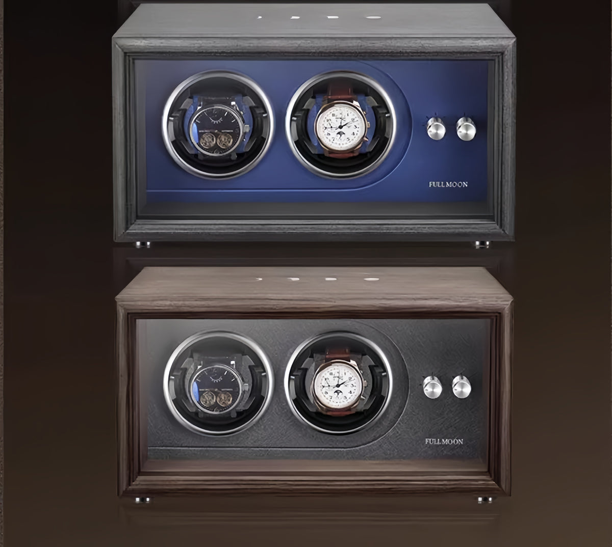 FULLMOON Anthracite Duo Watch Winder-4-Le Remontoir