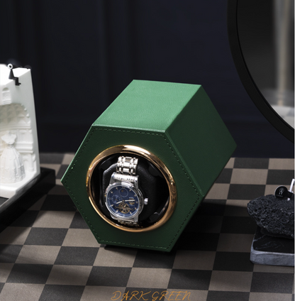 Hexagonal Sinople Watch Winder-2-Le Remontoir
