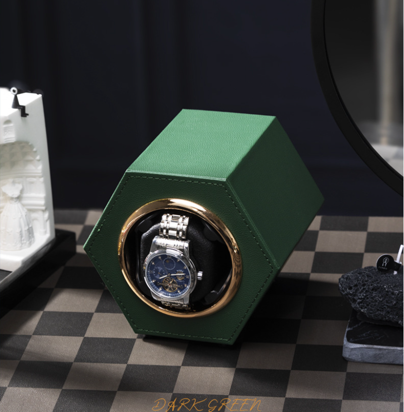 Hexagonal Sinople Watch Winder-2-Le Remontoir