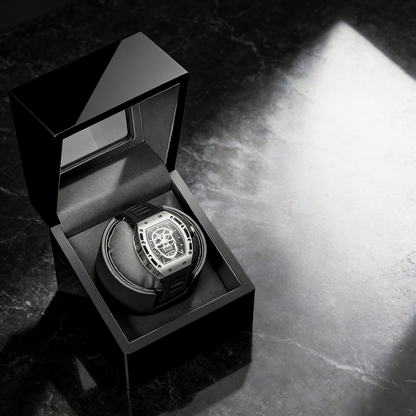Watch Winder - Deluxe Black Swan-4-Le Remontoir