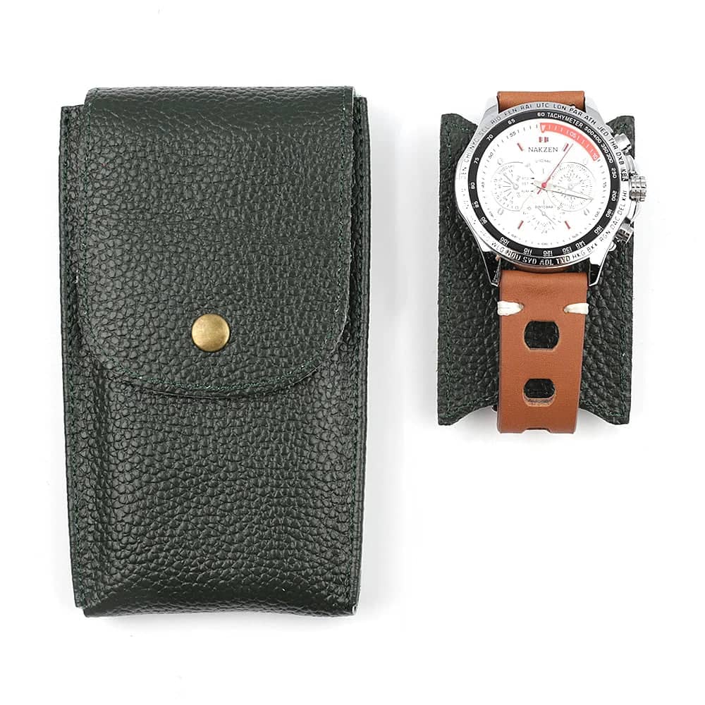 Green Leather Watch Case
