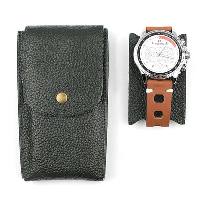 Green Leather Watch Case