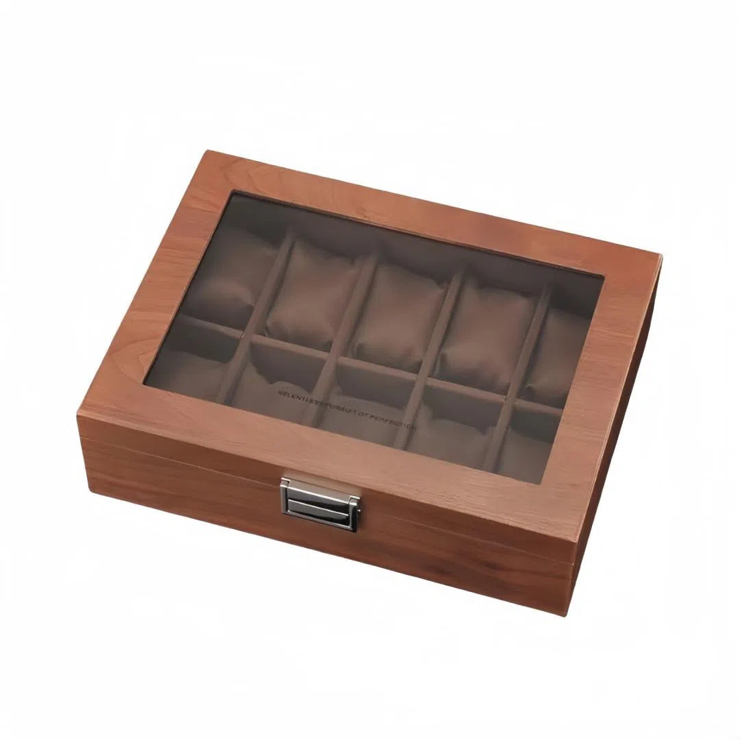 Elegance Watch Box for 10 Watches - Brown Interior-1-Le Remontoir