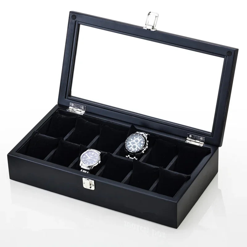 Boite à montre - Noir corbeau de Luxe Grandiose  1