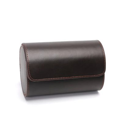 Watch Case - Dark Brown Leather Duo-1-Le Remontoir