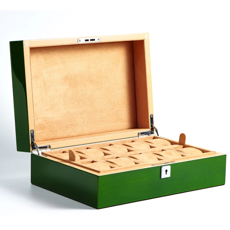 Watch Box for 10 Watches - Green/Beige-1-Le Remontoir
