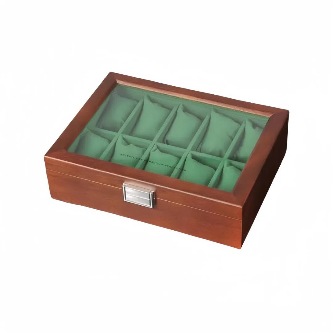 Elegance Watch Box for 10 Watches - Green Interior-1-Le Remontoir