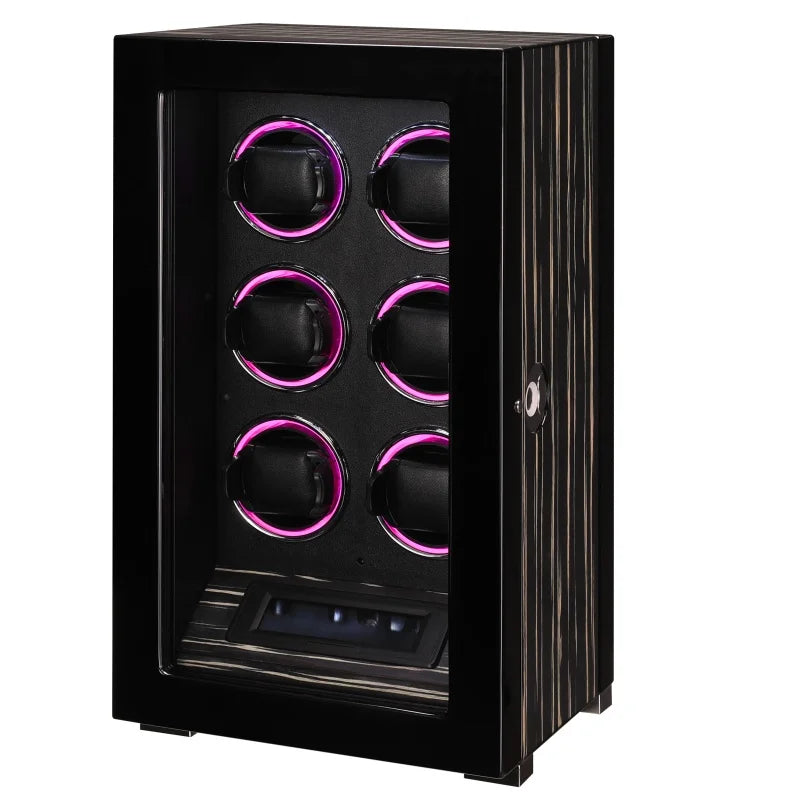 Black Ebony 6 Watch Winder-1-Le Remontoir