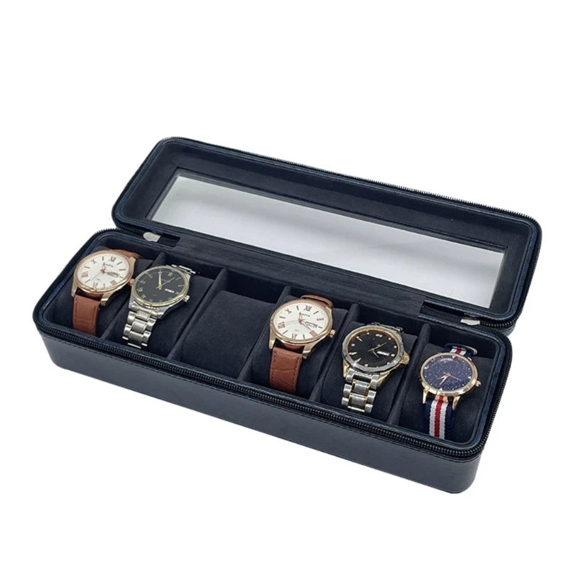 Classic Navy Blue Watch Box-3-Le Remontoir
