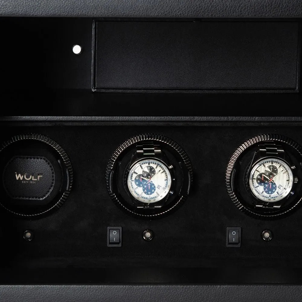 Watch Winder Safe - Wolf1834 The Den 4 Black