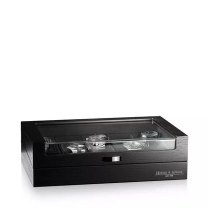 Oxford Window Watch Box for 10 Watches - Black-3-Le Remontoir