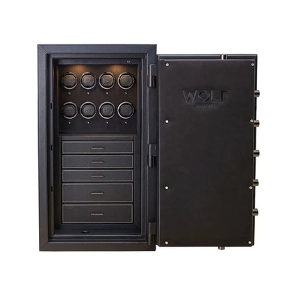 Watch Winder - Wolf1834 Athos 8 Safe with Storage Black