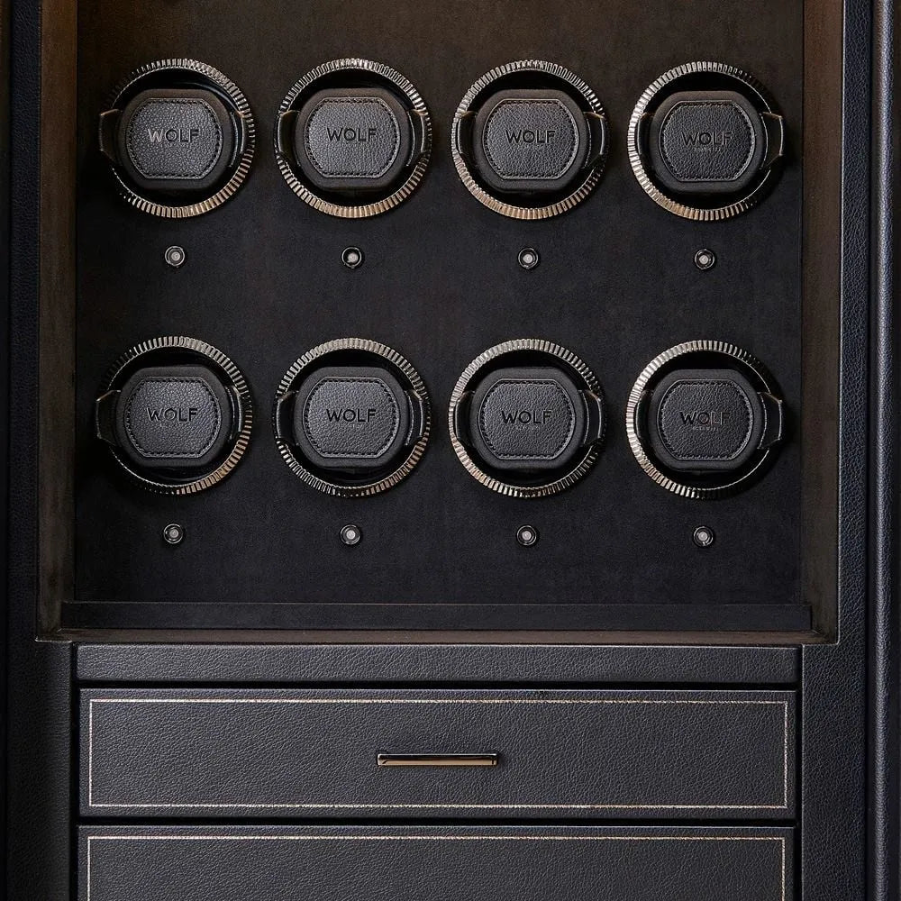 Watch Winder - Wolf1834 Athos 8 Safe with Storage Black