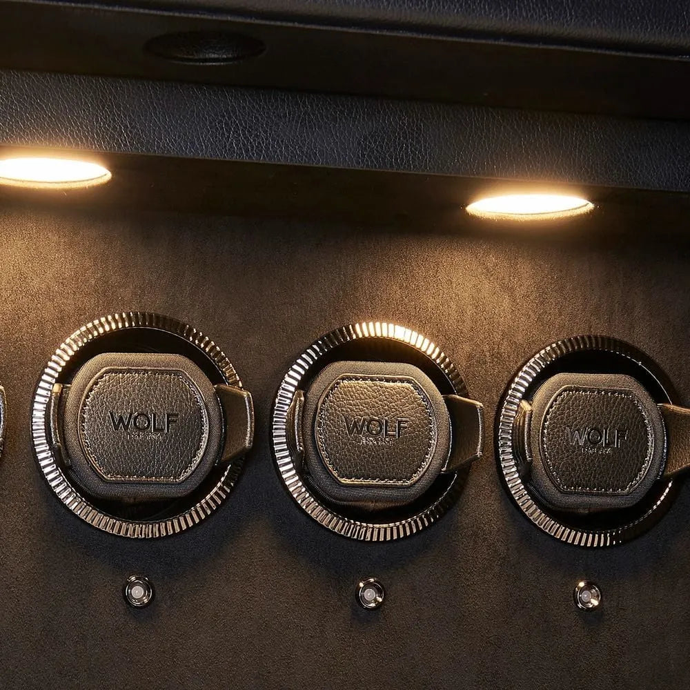 Watch Winder - Wolf1834 Athos 8 Safe with Storage Black