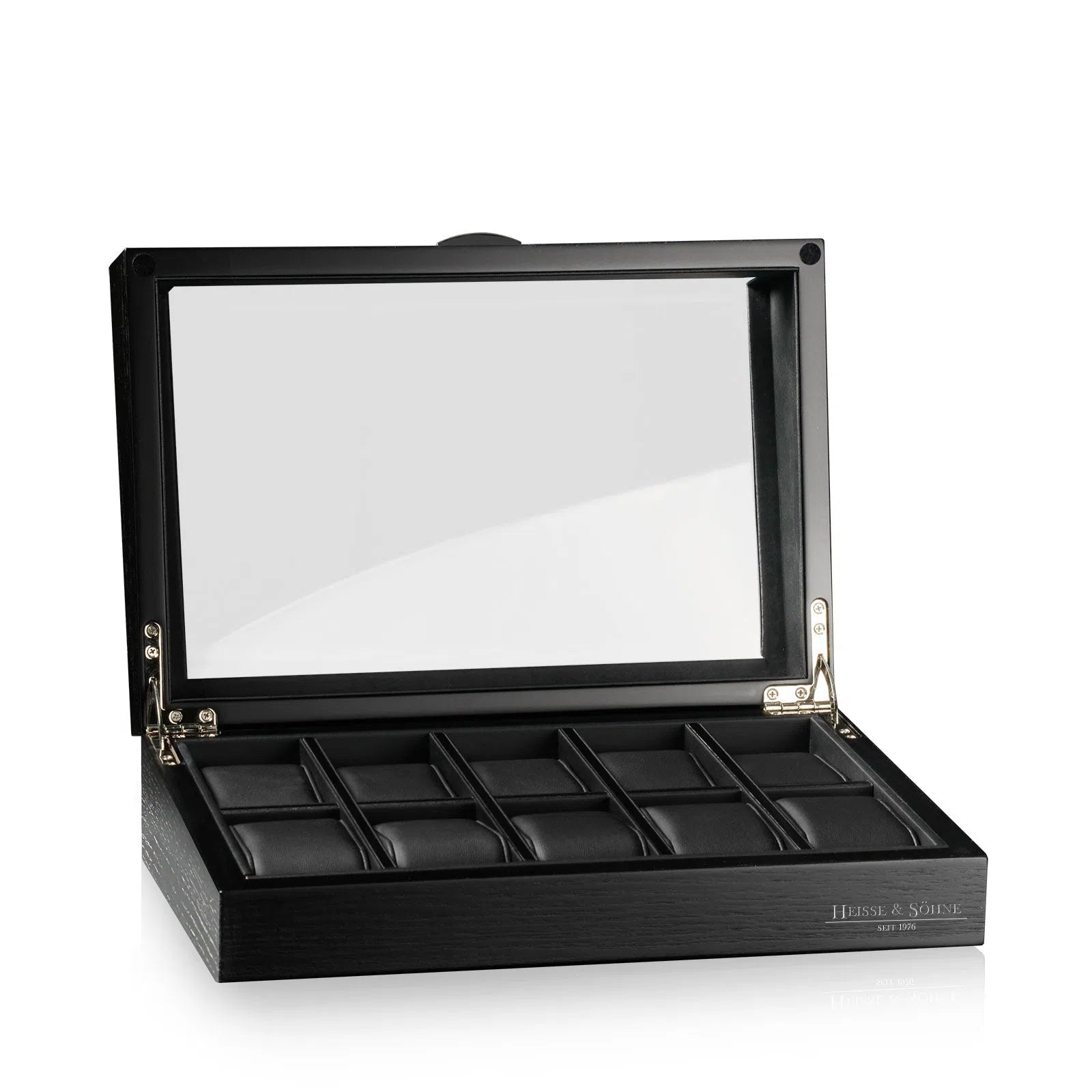 Oxford Window Watch Box for 10 Watches - Black-1-Le Remontoir