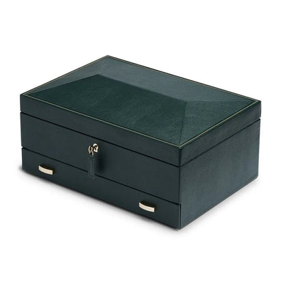 British Racing Green Watch Box for 10 Watches with Storage-4-Le Remontoir