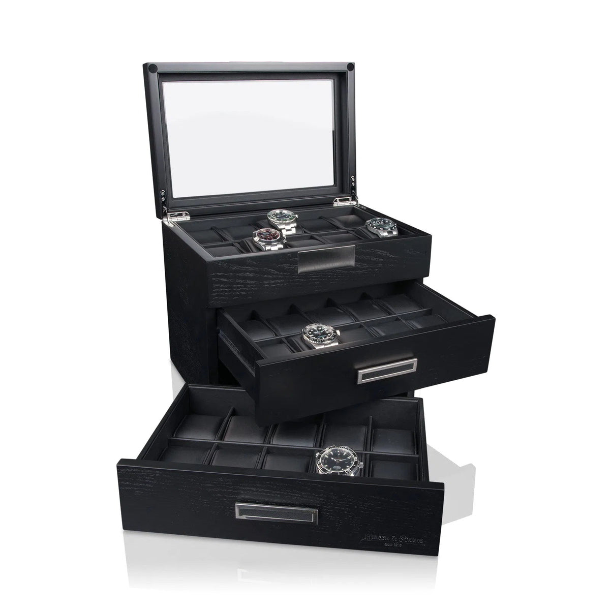 Monteray Black Watch Box for 30 Watches-3-Le Remontoir