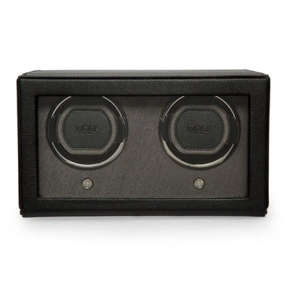 Watch Winder - Cube for 2 Watches, Black with Lid-4-Le Remontoir