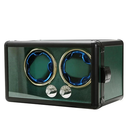 Modern Dual Watch Winder - Green-1-Le Remontoir