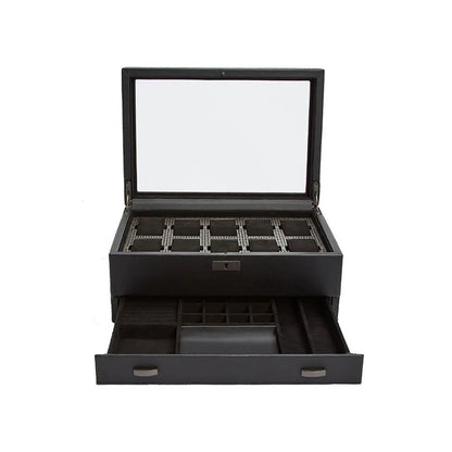 Axis 10-Watch Powder-Coated Watch Box with Drawer-3-Le Remontoir