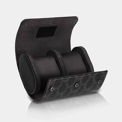 Watch Case - OPTIMUS for 2 Watches - Black/White-1-Le Remontoir