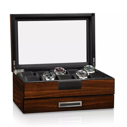 Monteray 10-Watch Walnut Watch Box-1-Le Remontoir