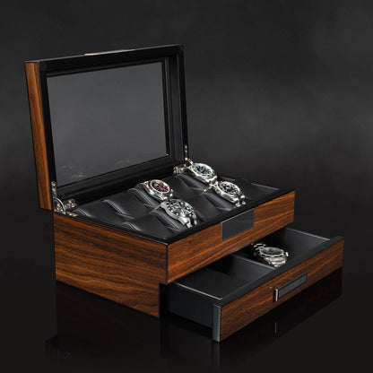 Monteray 10-Watch Walnut Watch Box-4-Le Remontoir