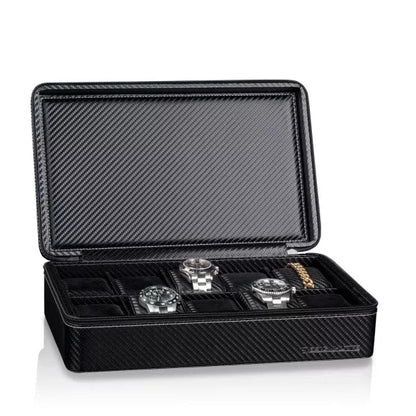 Boite a Montre Tampa 10 Montres Noir Carbone