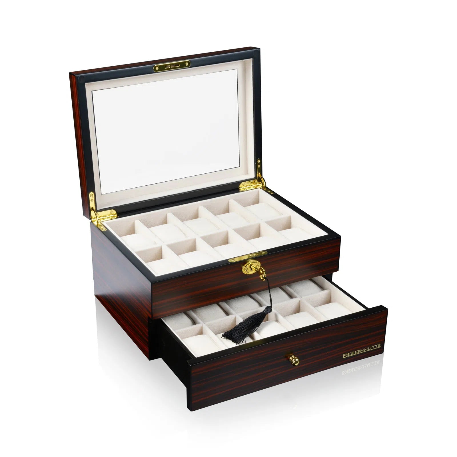 Auckland Watch Box for 20 Watches - Makassar-1-Le Remontoir
