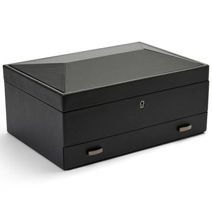 British Racing Black 10-Piece Watch Box with Storage-3-Le Remontoir