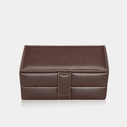 GALLANTE Watch Box - Brown Holds 3 Watches-4-Le Remontoir