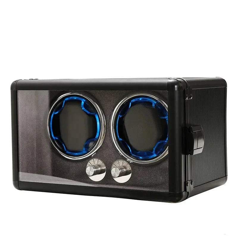 Modern Dual Watch Winder - Black-1-Le Remontoir