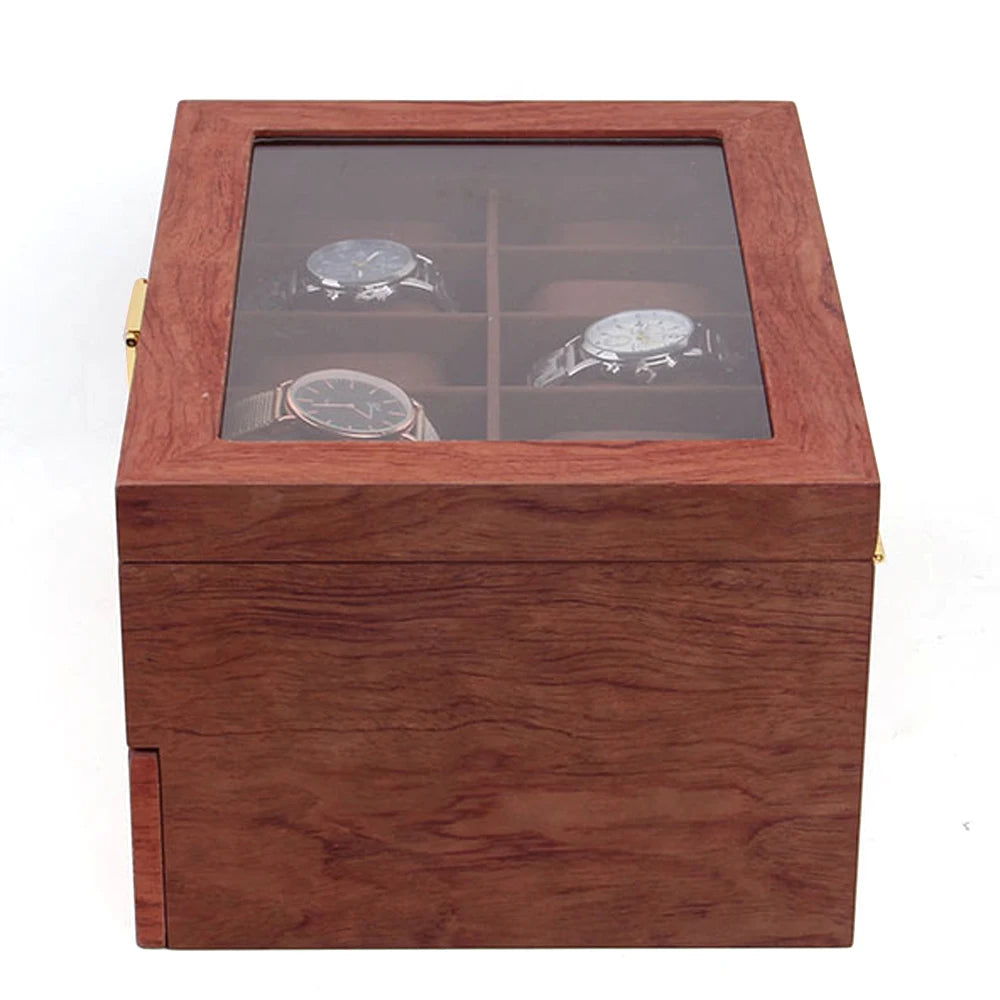 Classic Teak Double Watch Box-2-Le Remontoir