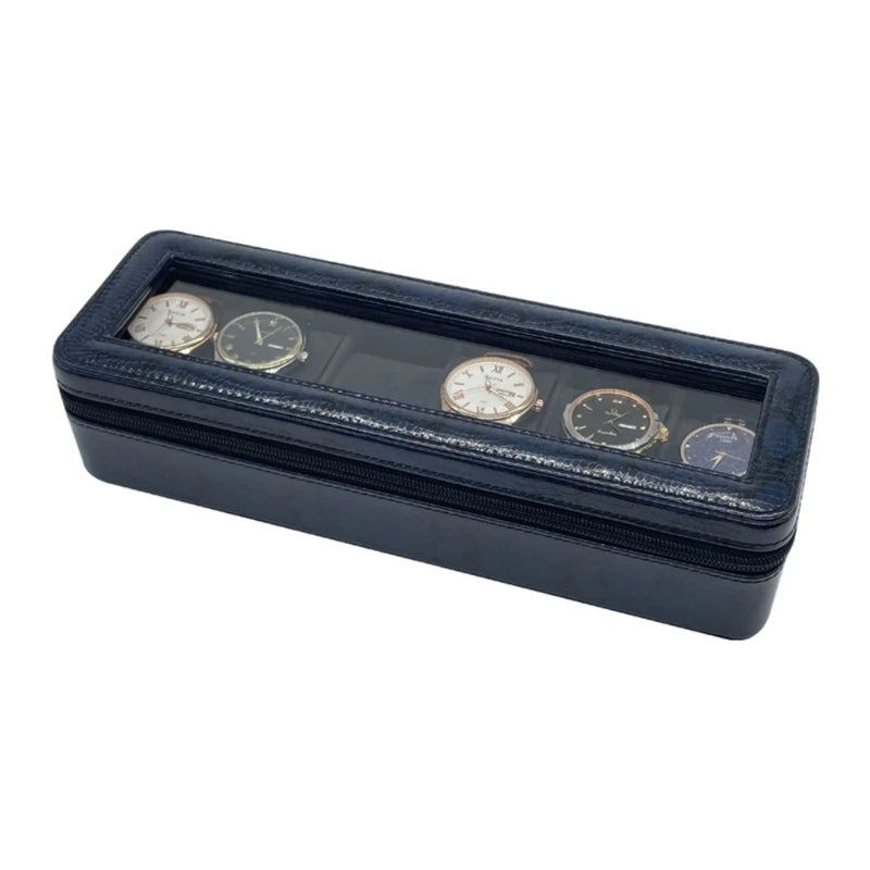 Classic Navy Blue Watch Box-4-Le Remontoir