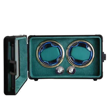 Modern Dual Watch Winder - Green-4-Le Remontoir