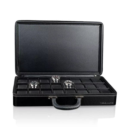 Boite a Montre Tampa 24 Montres Noir Carbone
