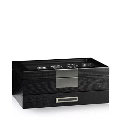 Monteray Watch Box for 10 Watches - Black Satin-2-Le Remontoir