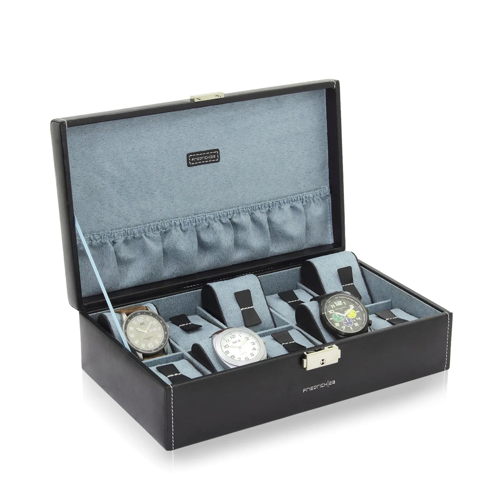 Watch Box – Bond 10 Watches Black-1-Le Remontoir