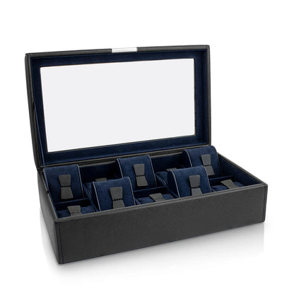 Watch Box – Bond Cross Grain 10 Black-1-Le Remontoir
