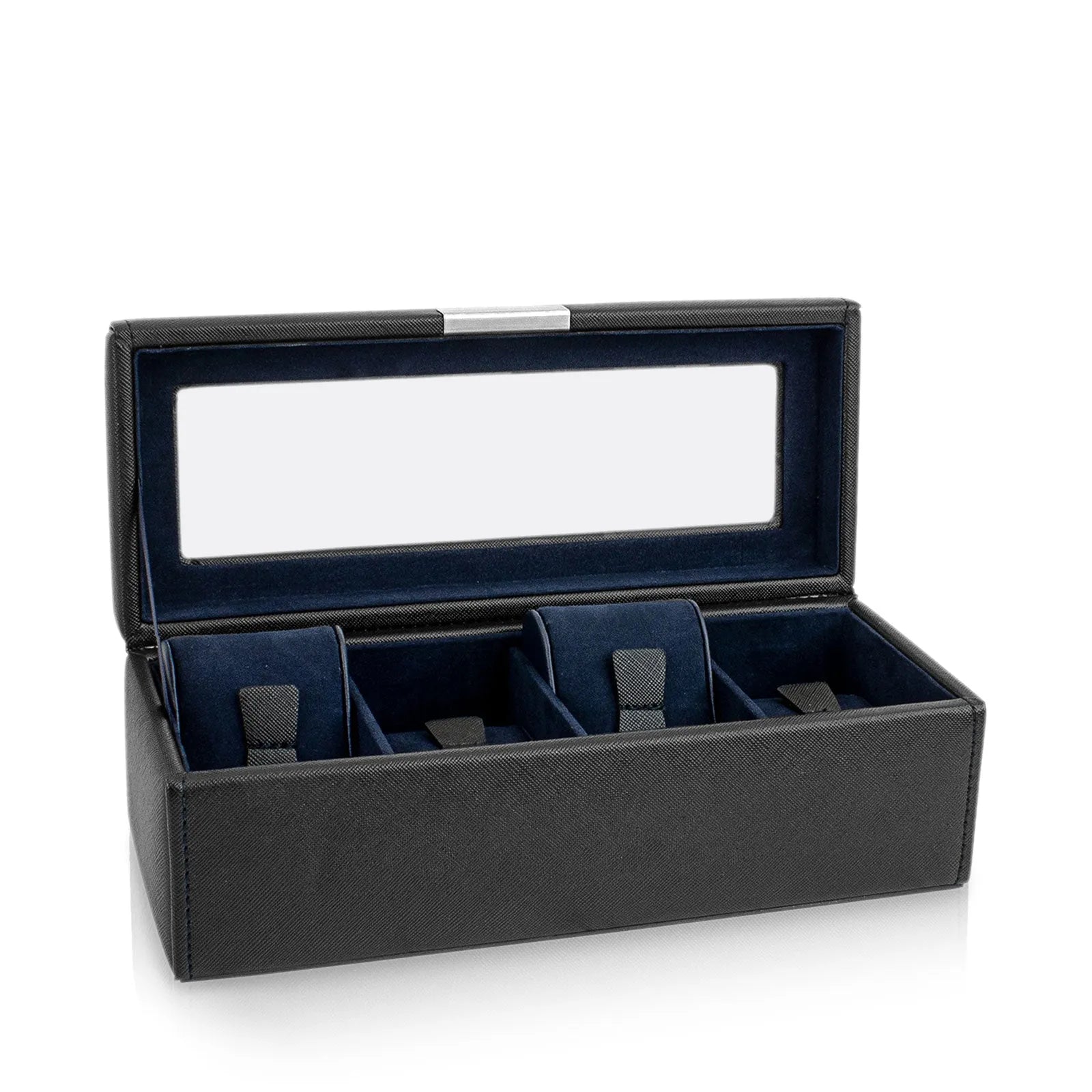 Watch Box – Bond Cross Grain 4 Black-1-Le Remontoir