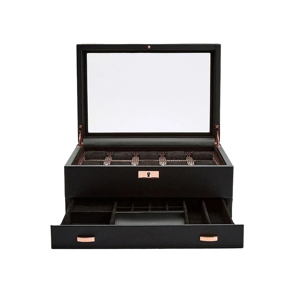 Axis 10-Watch Copper Watch Box with Drawer-2-Le Remontoir