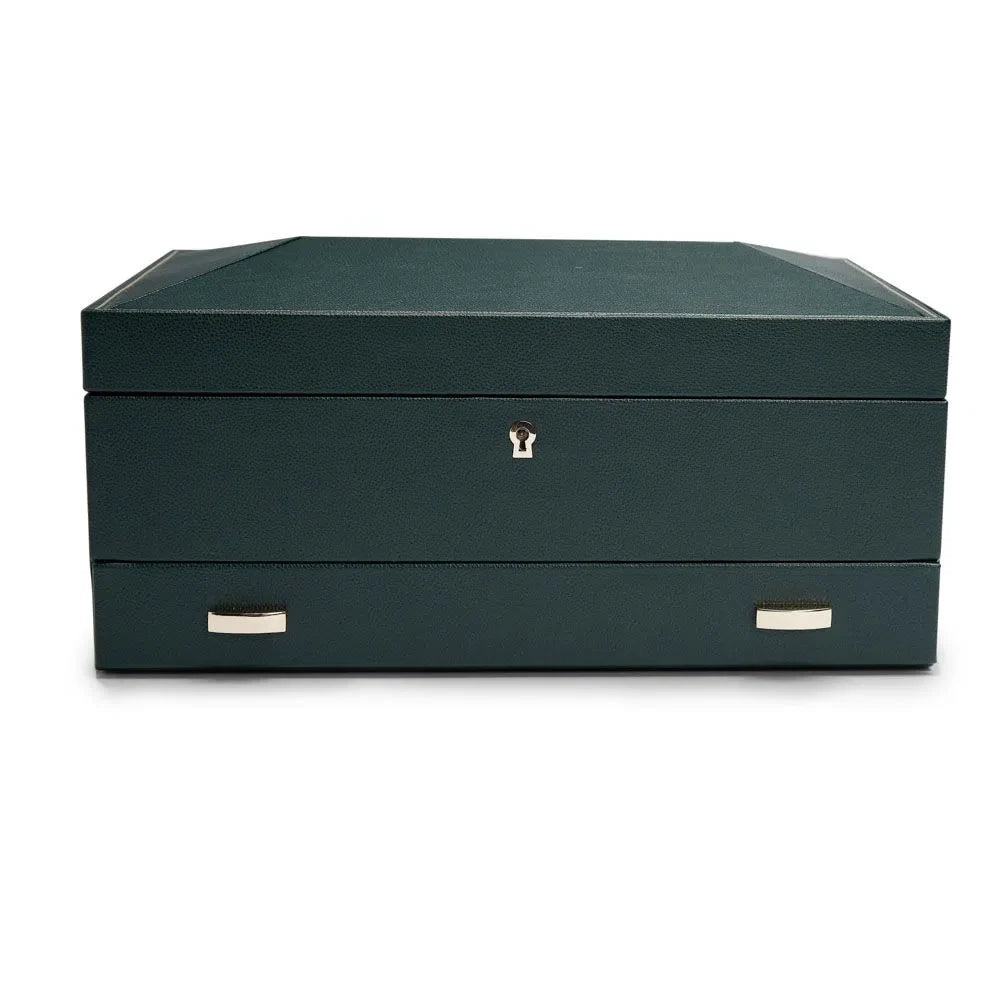 Watch Box - British Racing 10 Green with storage-4-Le Remontoir