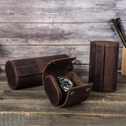Watch Case - Vintage Uno Travel Case-2-Le Remontoir