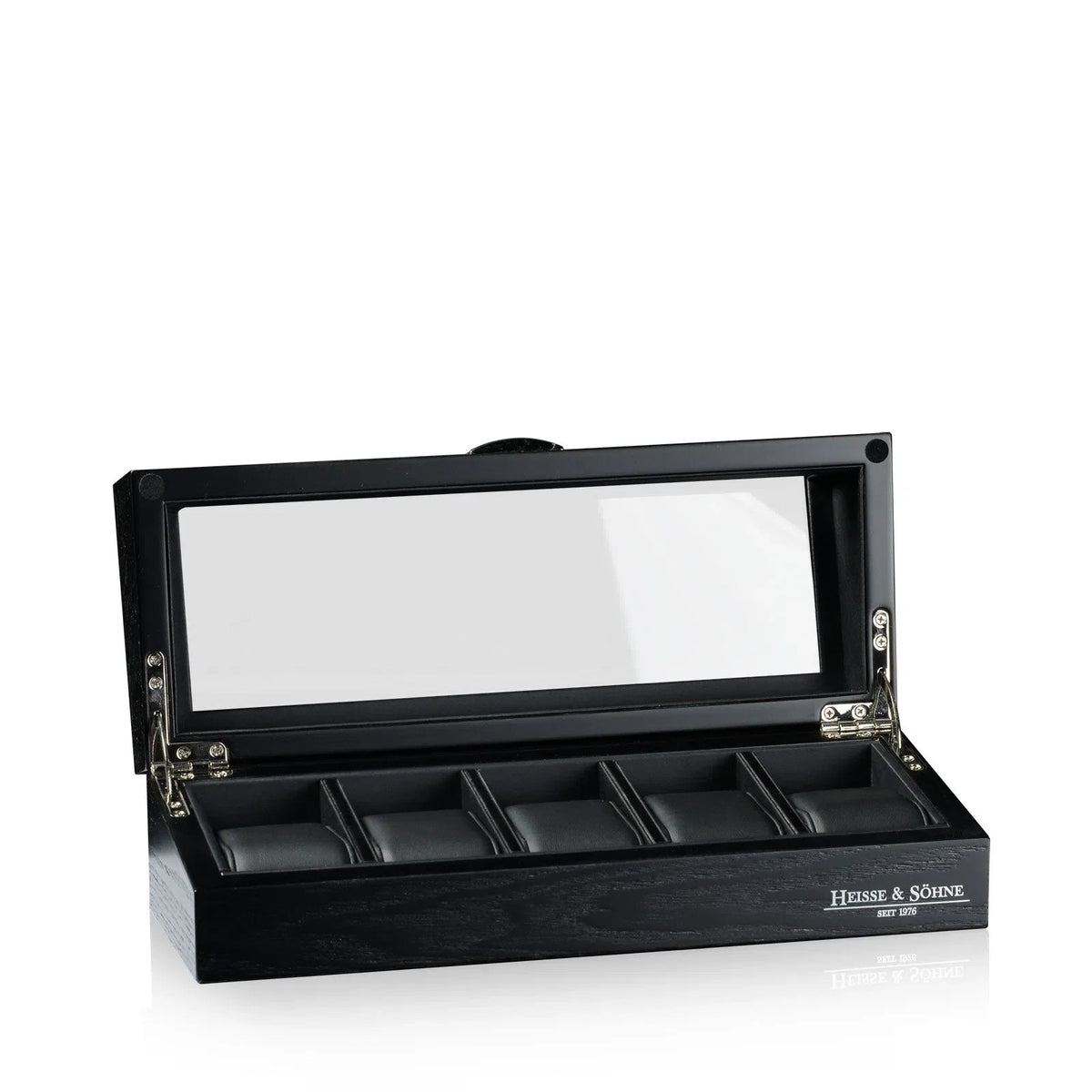 Watch Box - Guichet Oxford 5 Watches Black-2-Le Remontoir